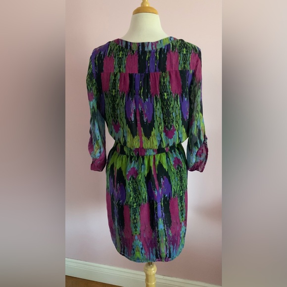 Stunning Silk Colorful Abstract Dress - Picture 6 of 11